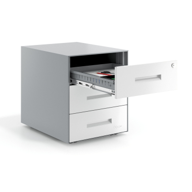 desk drawer unit filing cabinet white aluminium frame metal 4