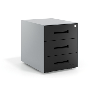 desk drawer unit filing cabinet black aluminium frame metal 1