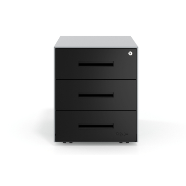 desk drawer unit filing cabinet black aluminium frame metal 3