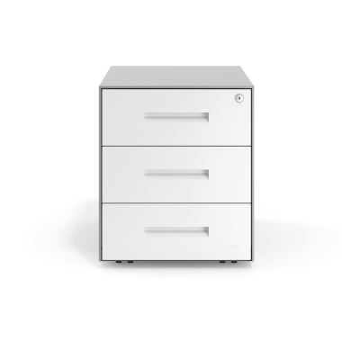 desk drawer unit filing cabinet white aluminium frame metal 3