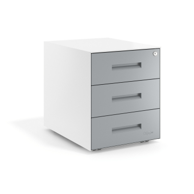 desk drawer unit filing cabinet aluminum white frame metal 1