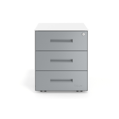 desk drawer unit filing cabinet aluminum white frame metal 3