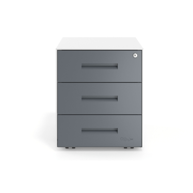 desk drawer unit filing cabinet anthracite white frame metal 3