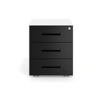 desk drawer unit filing cabinet black white frame metal 3