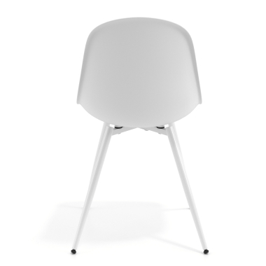 visitor chair white white 4 legs plastic no armrests 4