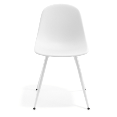 visitor chair white white 4 legs plastic no armrests 6