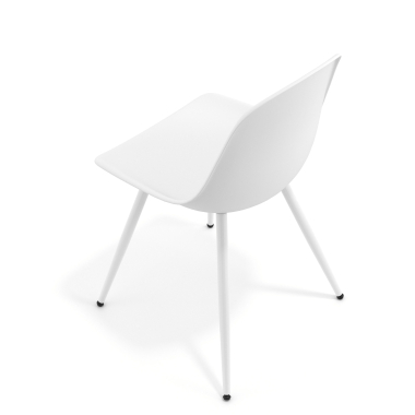 visitor chair white white 4 legs plastic no armrests 7