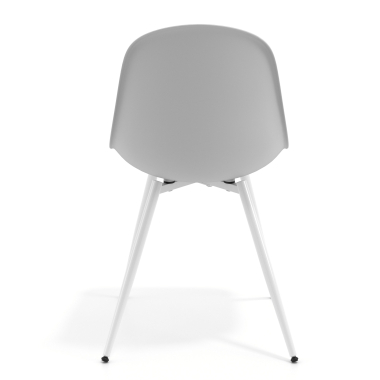 visitor chair white light gray 4 legs plastic no armrests 4