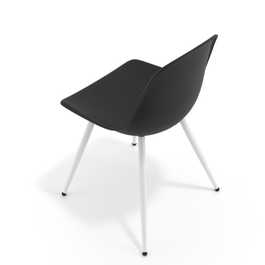 visitor chair black 4 legs plastic no armrests 7