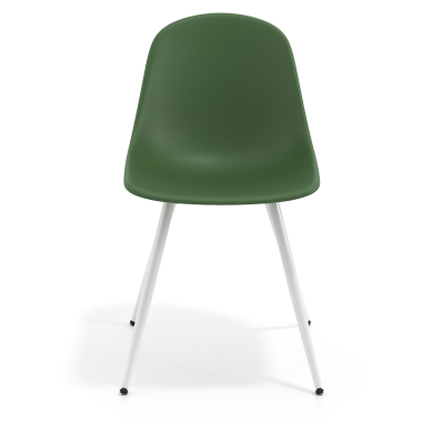 visitor chair green 4 legs plastic no armrests 6