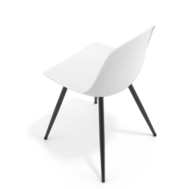 visitor chair white 4 legs plastic no armrests 7