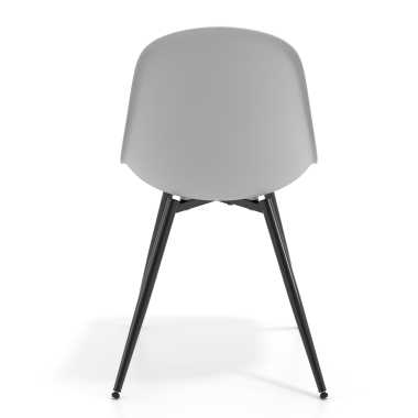 visitor chair light gray 4 legs plastic no armrests 4