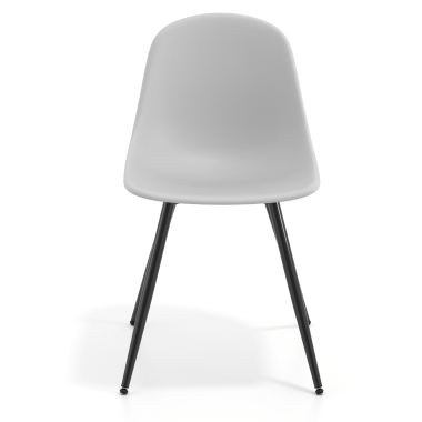visitor chair light gray 4 legs plastic no armrests 6