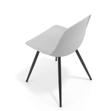 visitor chair light gray 4 legs plastic no armrests 7