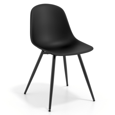 visitor chair black 4 legs plastic no armrests 1