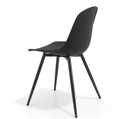 visitor chair black 4 legs plastic no armrests 5