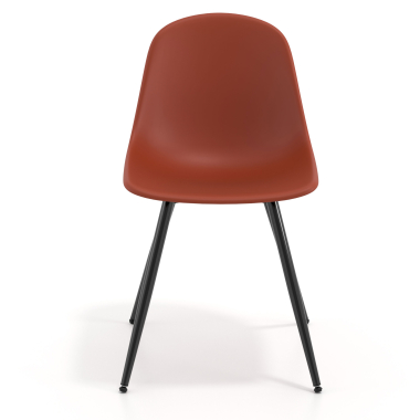 visitor chair red 4 legs plastic no armrests 6