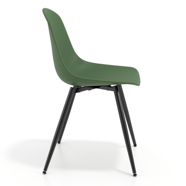 visitor chair green 4 legs plastic no armrests 3