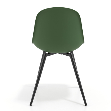 visitor chair green 4 legs plastic no armrests 4