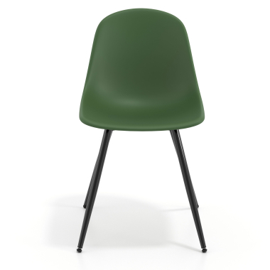 visitor chair green 4 legs plastic no armrests 6