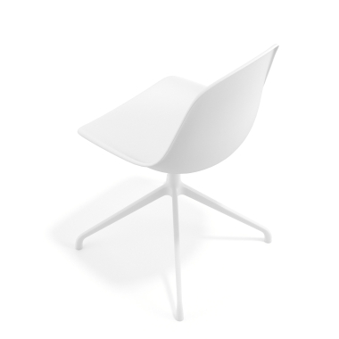 meeting room chair white white pyramid base plastic no armrests 7