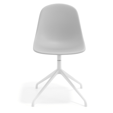 meeting room chair light gray pyramid base plastic no armrests 6