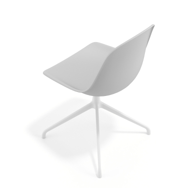 meeting room chair light gray pyramid base plastic no armrests 7