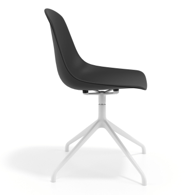 meeting room chair black pyramid base plastic no armrests 3