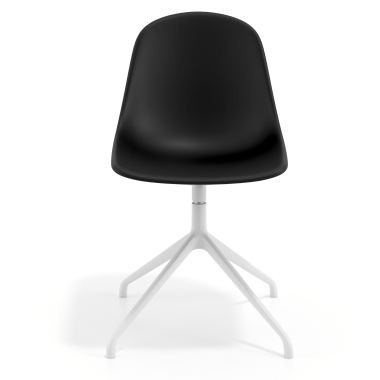 meeting room chair black pyramid base plastic no armrests 6