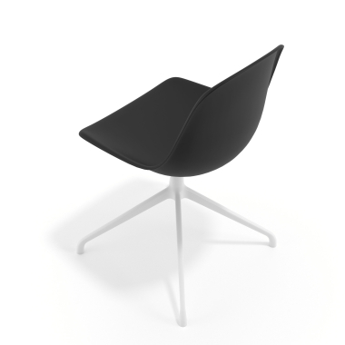 meeting room chair black pyramid base plastic no armrests 7
