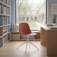 Meeting Chair Lara, pyramidal aluminium base