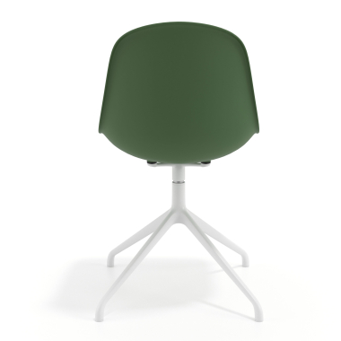meeting room chair green pyramid base plastic no armrests 4