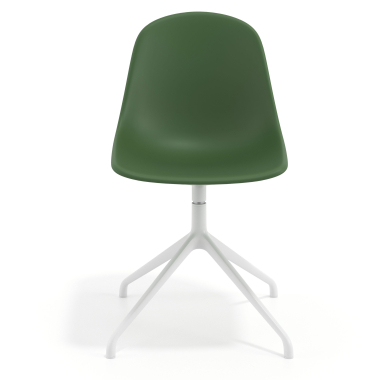 meeting room chair green pyramid base plastic no armrests 6