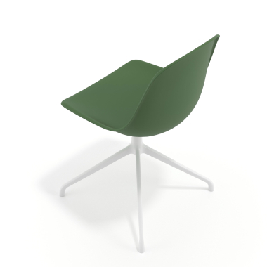 meeting room chair green pyramid base plastic no armrests 7