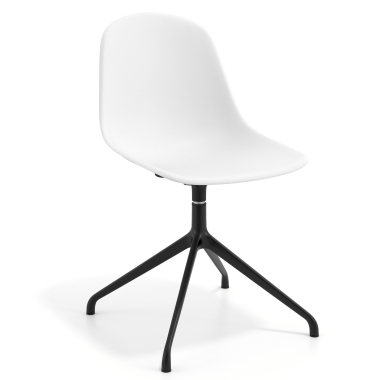 meeting room chair white pyramid base plastic no armrests 1