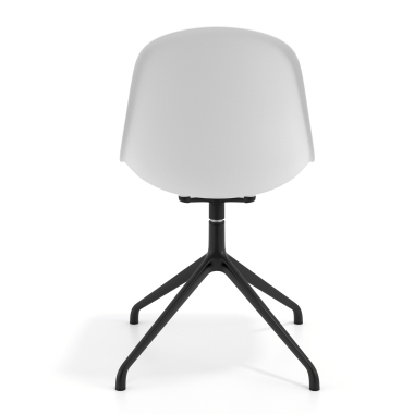 meeting room chair white pyramid base plastic no armrests 4