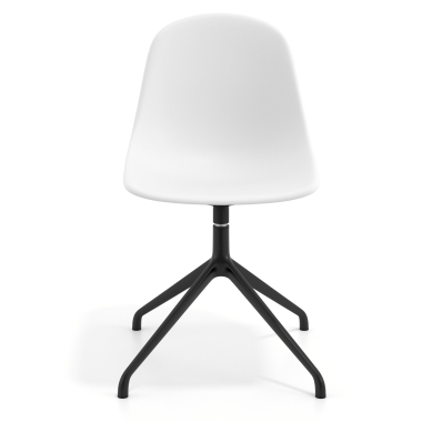 meeting room chair white pyramid base plastic no armrests 6
