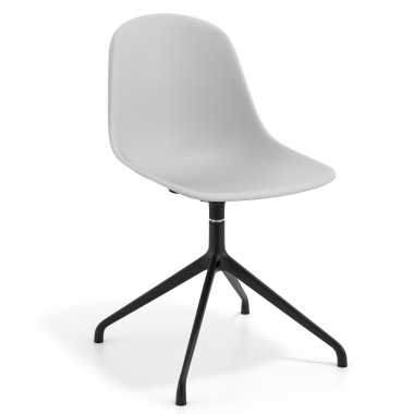 meeting room chair light gray pyramid base plastic no armrests 1