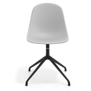 meeting room chair light gray pyramid base plastic no armrests 6