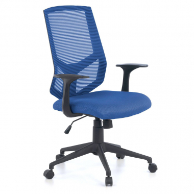 swivel chair blue archer mesh fixed armrests lumbar support 1