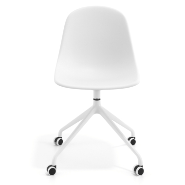 meeting room chair white white with casters plastic no armrests 6