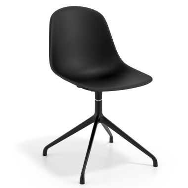 meeting room chair black pyramid base plastic no armrests 1