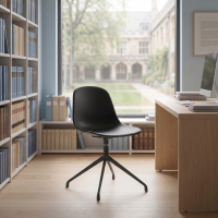 Meeting Chair Lara, pyramidal aluminium base