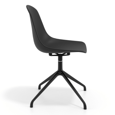 meeting room chair black pyramid base plastic no armrests 3