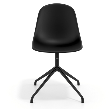 meeting room chair black pyramid base plastic no armrests 6
