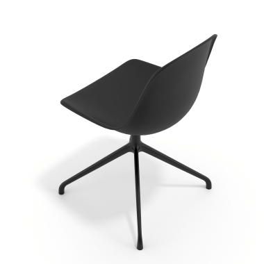 meeting room chair black pyramid base plastic no armrests 7