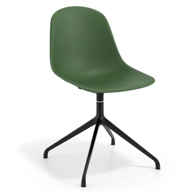 meeting room chair green pyramid base plastic no armrests 1