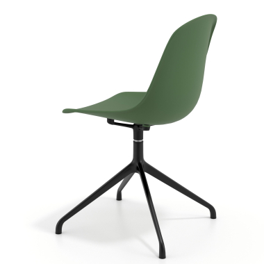 meeting room chair green pyramid base plastic no armrests 5