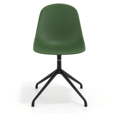 meeting room chair green pyramid base plastic no armrests 6