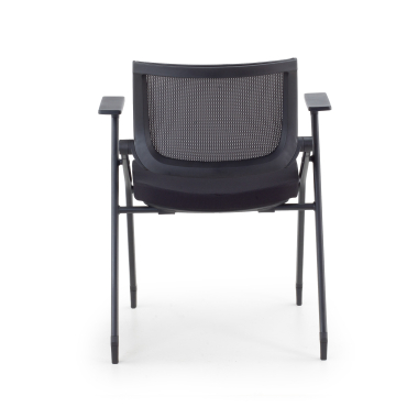 chair with writing tablet black 4 legs mesh fixed armrests 10